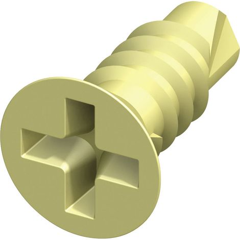 alfer Senkkopfschraube 9.5 mm 9.5 x 2.9 mm Stahl verzinkt messing Blechschrauben