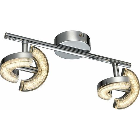 Plafonnier Reality Semic LED 4 spots orientables chrome