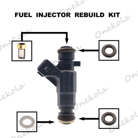 Fuel injector O-ring repair kit 0280156166 Compatible with Mitsubishi Lancer/Sai Ma 4G15/JAC (1/2)
