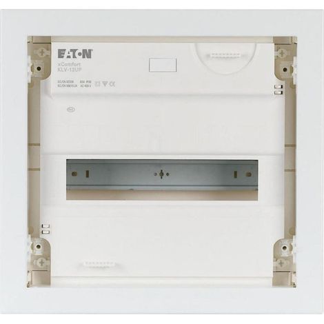 Eaton Caja de distribución pequeña para montaje empotrado, 1 fila, Puerta de chapa de acero plana, 178798