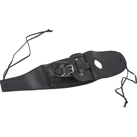 Universelle Motorrad-Tankabdeckung aus schwarzem PU-Leder mit integrierter Tasche (1/5)