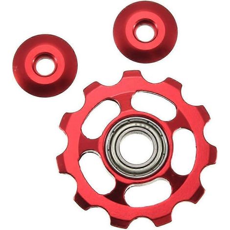 Galet de guidage arrière pour dérailleur de vélo VTT, roulement en aluminium, rouge et durable (1/5)