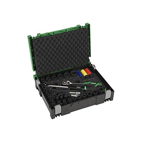 Set di Chiavi a Cricchetto 39 Pezzi + bussole in HitCase - HIKOKI 95000572 (1/2)