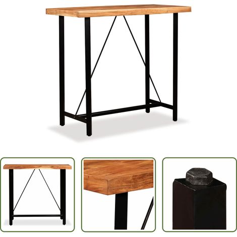 Massivholz Tisch - Bartisch Massivholz Akazie 120x60x107 cm (1/5)