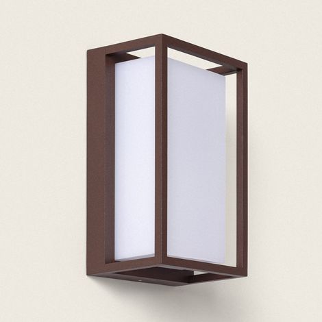 Aplique de Pared Exterior LED 12W Aluminio CCT Seleccionable Doble Difusor Arelien Large II Óxido