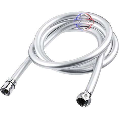 Douche Flexible 1,75m JmL® Marque Française - Tuyau de Douche Acier Inoxydable PVC [Anti-Torsion Anti-Nœud] - Câble Chromé Ultra-Résistant, Protection Durable et Sûre G1/2 (1/5)