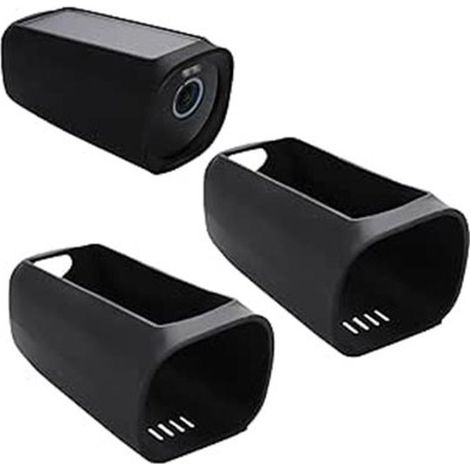 2 pièces - couvercle en silicone - adapté pour Eufy Security S330 et EufyCam 3 - caméra de surveillance - boîtier en silicone résistant aux intempéries - silicone résistant aux intempéries - noir - et (1/5)