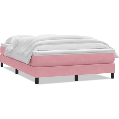 Maison Exclusive - Boxspringbett mit Matratze Rosa 140x220 cm Sam