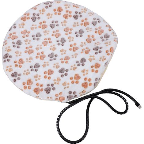 Soavoa Couverture Chauffante USB Flanelle Douce Ronde pour Chat et Chien Confort Intérieur Extérieur 1 Pièce (1/4)