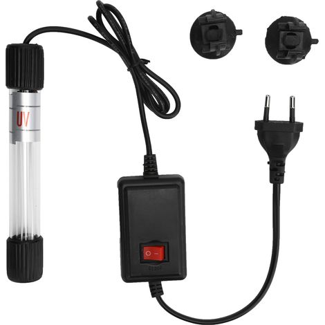 Tauchfähige UV-Lampe für Aquarien, Wasserreiniger, Algenentferner, Sterilisationslampe, 220 V, 11 W, EU-Stecker
