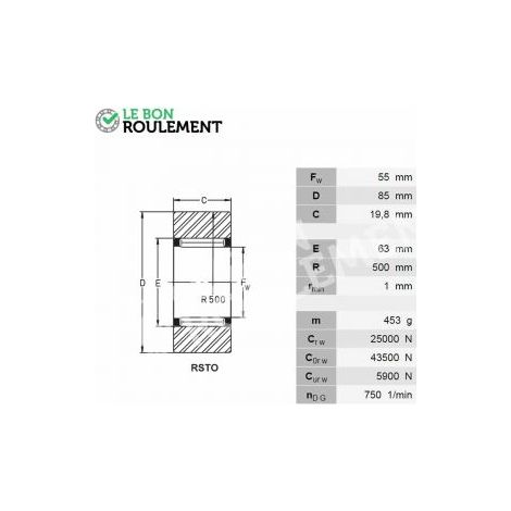 Galet à rouleaux RSTO45-INA