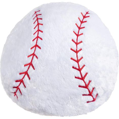 cojín de béisbol, redondo, de tela de felpa suave, lavable, ideal para decorar la habitación de los niños. (1/5)