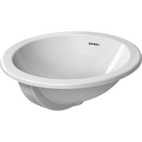 Lavabo à encastrer DURAVIT ARCHITECavec trop plein sans trou de robinetterie B d: 470mm sans trou de robinetterie blanc