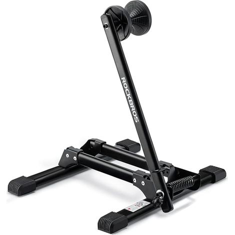 Soporte para bicicleta de rueda delantera, estable y plegable, color negro (1/5)