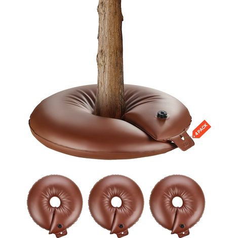 VEVOR Anelli per Irrigazione degli Alberi, 4 Confezioni da 60,6 L 2,6 kg, Sacchetti per Alberi Rilascio Lento 6-9 Ore, Irrigazione delle Piante, Sistema di Gocciolamento Radici 140 mm