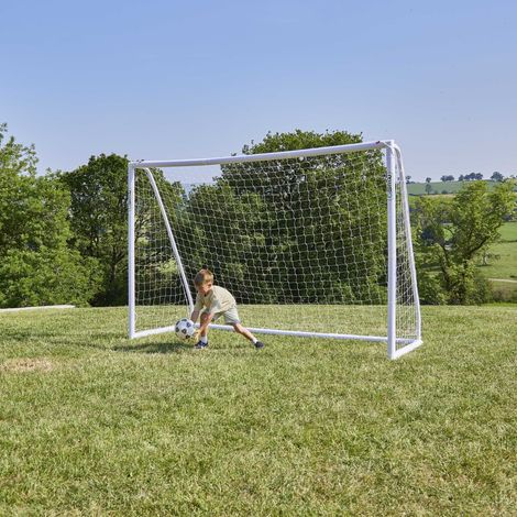 Portable PVC Locking Football Goal with Nylon Net - 10ft x 6.5ft (1/4)