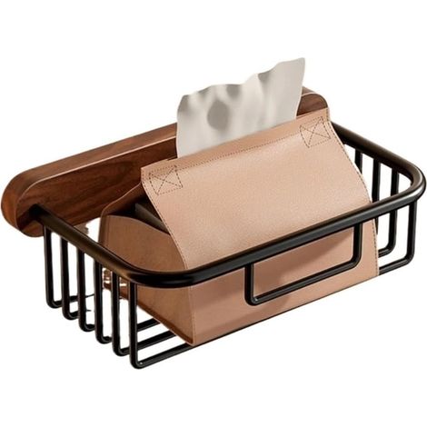 Porta carta igienica, porta cellulare, eleganti e raffinati accessori da bagno in alluminio e noce.
