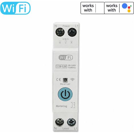 Interrupteur intelligent WiFi Tuya portable pour domotique, contrôle de minuterie et commande vocale, compatible avec Google Assistant et (1/5)