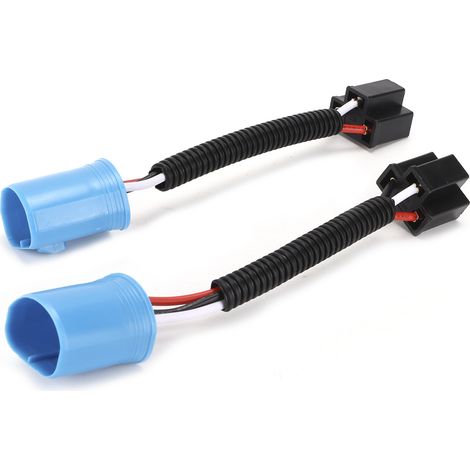 2 adaptateurs de connecteurs de faisceau de câbles de remplacement 9007 mâle vers H4 9003 femelle pour phare de Hummer H2 12V-24V (1/5)