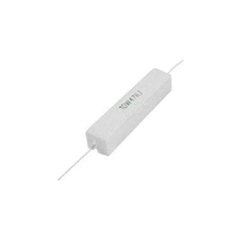 Resistencia Bobinada Axial 47R 10W 5% Horizontal Medidas 48x9,5x9,5mm