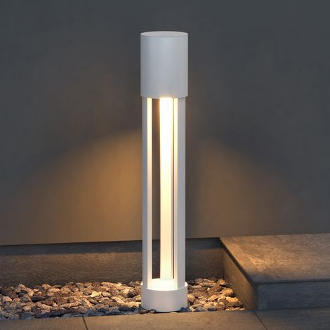 doporro Lámpara de Jardín 3000K, Luz de Jardín IP65 Bolardos LED de Exterior φ12xH70cm en Aluminio para Jardines, Parques, Zonas Residenciales y Entradas NeoForge, Arena blanca (1/5)