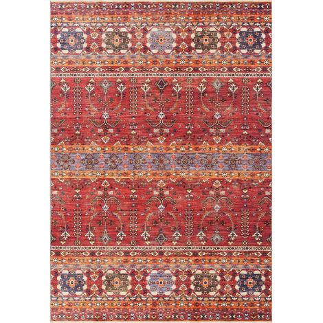 Tapis salon ton sur ton 50x80 LYN11 Vintage A Rouge