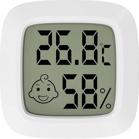 Mini-Digitalthermometer-Hygrometer, Innenraumthermometer-Temperaturmonitor für Home-Office-Babyzimmer-Garderobe (1 Stück) (1/5)