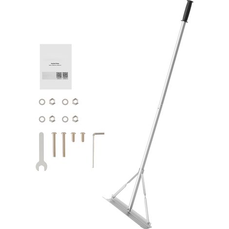 Mophorn Rastrello da Giardino con Manico da 1510 mm e Testa Larga 508 mm, Livella in Alluminio Resistente per Livellamento di Asfalto e Terreno (1/5)