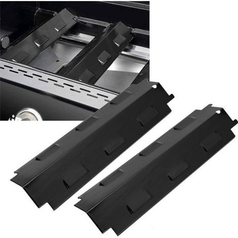 Plaque De Protection Thermique - Pare-Chaleur Pour Barbecue - Déflecteur De Flamme - Acier Inoxydable - 2 Pièces (1/5)