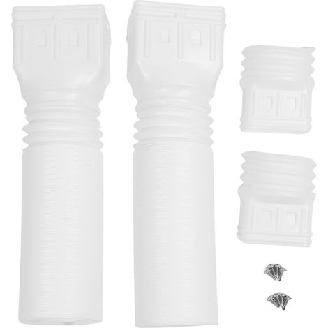 Extension de bec verseur de gouttière, 2 jeux de tuyaux de Drainage flexibles de 21 à 58 pouces pour usage résidentiel blanc