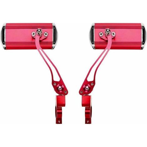 Online Store - Rétroviseurs de guidon de vélo de montagne (rouge), moto, conversion de vélo, miroirs en aluminium, réflecteurs de sécurité (1/5)