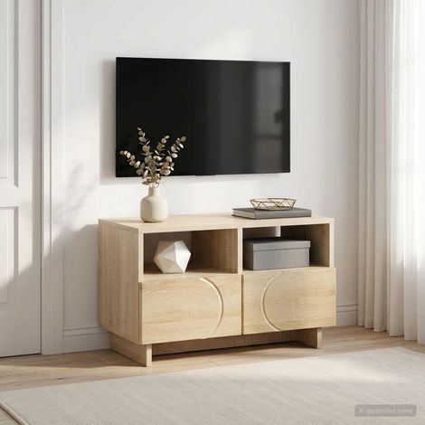 vidaXL TV Stand 60 x 34.5 x 40 cm Sonoma Oak Engineered Wood (1/5)