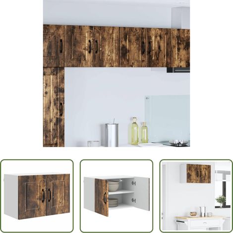 vidaXL Meuble de cuisine - Armoire de cuisine Chêne fumé 60 x 31 x 40 cm Bois d'ingénierie (1/5)