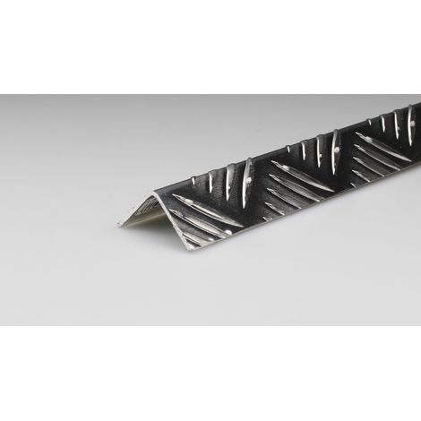 PROFILO ALLUMINIO ARGENTO MANDORLATO mt. 2 mm. 40x40x1,5