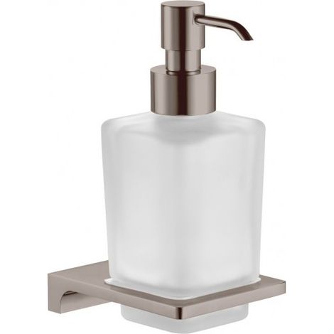 Distributeur de savon mural NIL en verre et laiton gris métal poli 200 ml (1/2)