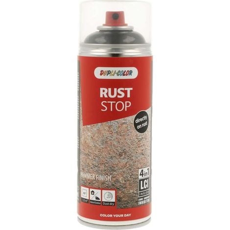 DUPLI-COLOR RUST STOP Martellato Antracite 400 ml Antiruggine Asciugatura Rapida