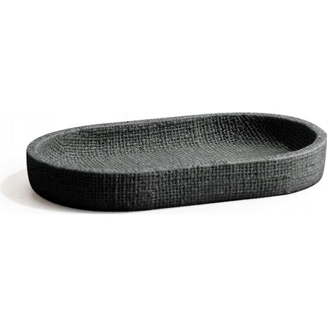 Freistehende Seifenschale, Bisk schwarz, Keramik, 1 Stück.