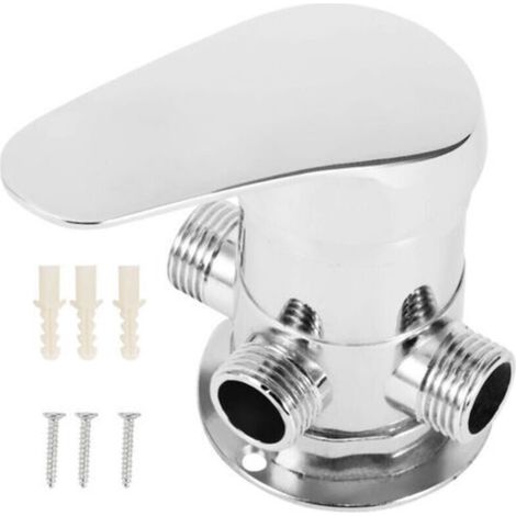 Vanne d'angle de salle de bain à 3 voies G1/2in pour pommeau de douche séparateur d'eau douche inverseur vanne de commutation