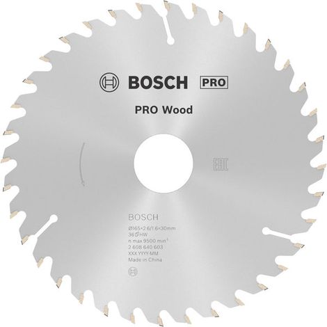 Bosch PRO Wood Circular Saw Blade 165 x 2.6 x 30 mm T36 2608640603