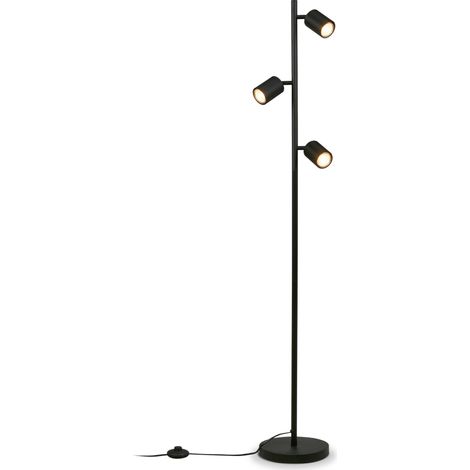 Lampadaire, avec interrupteur au pied, max. 9 W, douille GU10 (1/5)