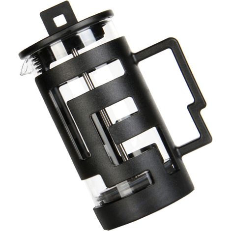 Cafetière à piston en verre noir 350 ml, motif coquillage labyrinthe (1/5)