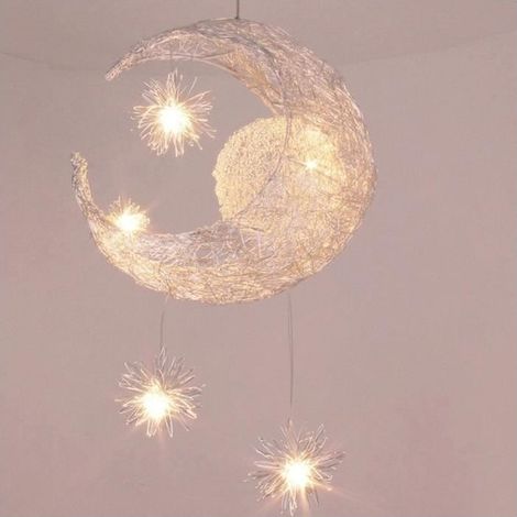 Chambre Suspension enfant Light Moon Star Kid Lustre lumière plafonnier moderne Balcon Lampe (1/3)