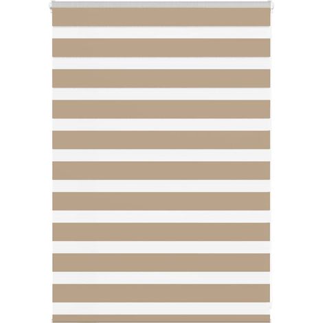 Doppelrollo Sandbraun 110x100 cm Stoffbreite 105,9 cm Polyester