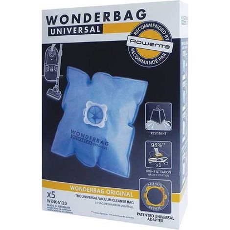 Lot de 5 sacs aspirateur universels WB108 – Compatibles avec WB406120 – Pour Silence Force et X-Trem Power – Matériaux de qualité (1/2)
