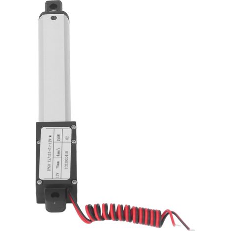 Actionneur linéaire micro électrique 150 N, protection multiple, mini-actionneur de mouvement électrique, course de 75 mm, 12 V, sans support (1/5)