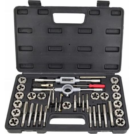 Awtools Kit di maschi per filettatura in acciaio 40 pezzi durevole