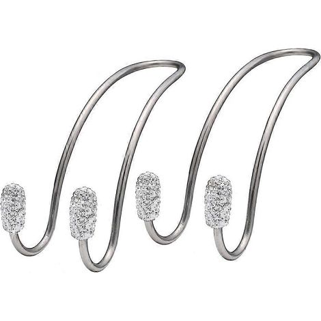 Lot de 2 crochets de voiture pour appui-tête, organisateur de siège arrière, crochet de rangement pour sac à main (argenté) (1/5)