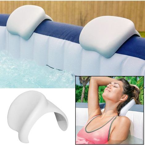 Set 2 Oreillers Coussins pour Lay-Z-Spa de Bestway Finition Textile Rembourrée (1/5)