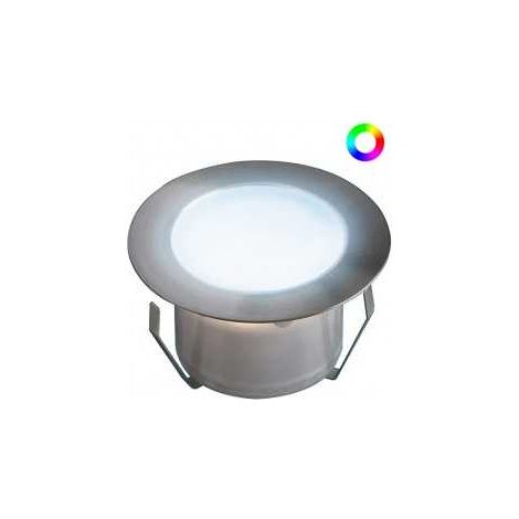 Sud Bois – Spot LED encastrable extérieur sol RGB Ø45mm – IP67 étanche – Installation Plug and Play – 0.5W 12V DC – 50 000h de durée de vie (1/5)