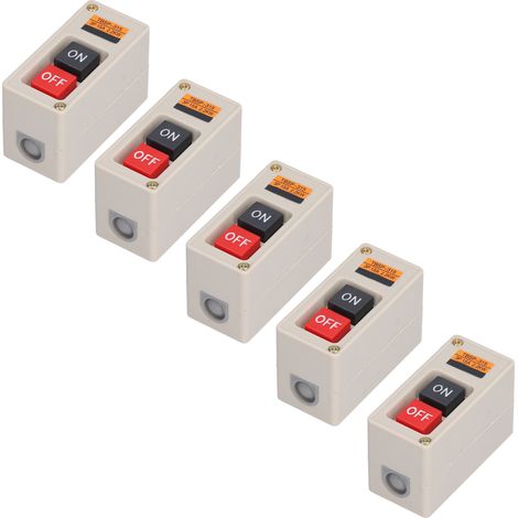 Boîtier de commande d'alimentation à bouton-poussoir (10 pièces) triphasé ON OFF 380 V 15 A TBSP-315